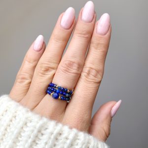 Komplet pierścionków z Lapis lazuli